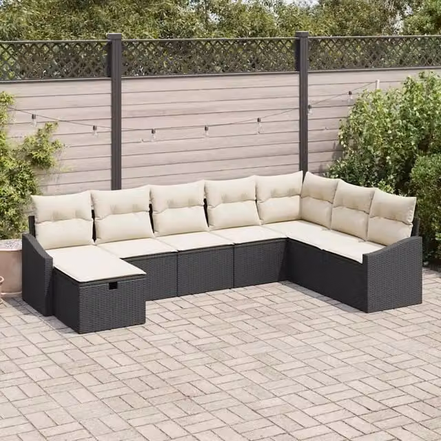 Set di divani 9 pz polyrattan 3360658