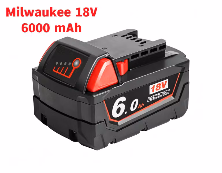 Batteria di ricambio Milwaukee M18 18 V 6,0 Ah Li-Ion, compatibile con 48-11-1850 48-11-1840 48-11-1860, per utensili M18