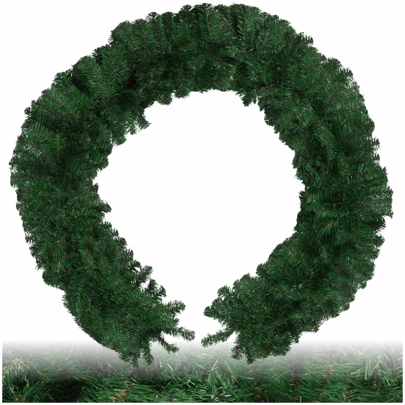 Ghirlanda natalizia classica Tectake verde con foglie in stile naturale per decorazioni sospese – 1