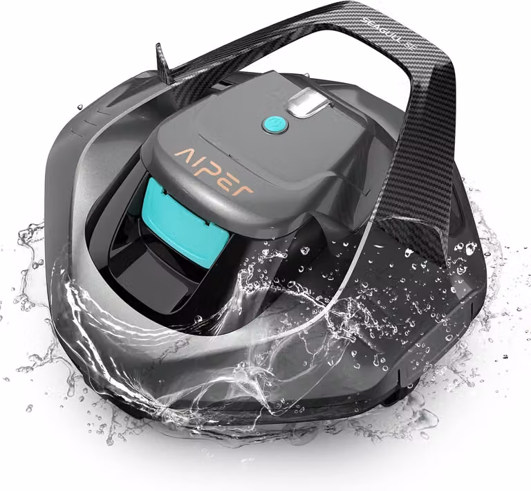 Robot per piscina con display a LED, wireless e con funzione di parcheggio automatico, ideale per piscine piatte fino a 80 m²