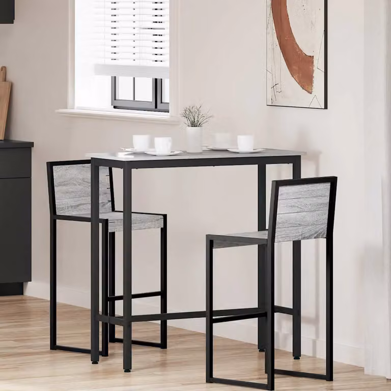 Tavolo moderno regolabile in altezza vidaXL Grigio L: 100 cm, P: 40 cm, H: 100,5 cm