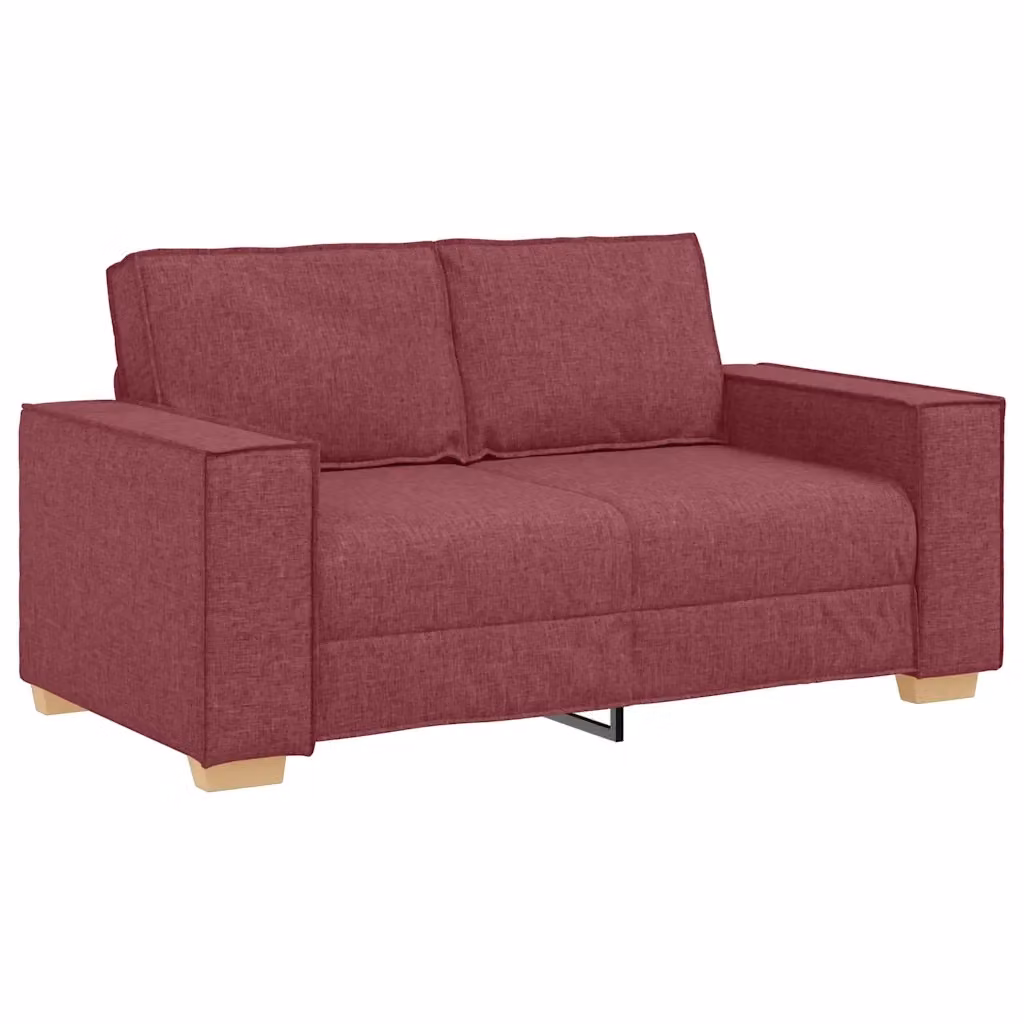 Divano a 2 posti moderno vidaXL in tessuto rosso L: 160 cm, P: 78 cm, H: 84 cm – 2