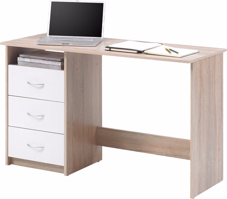 Scrivania >Mack< (L/A/P 123 x 76 x 50 cm) in rovere Sonoma - 123x76x50 (LxAxP)