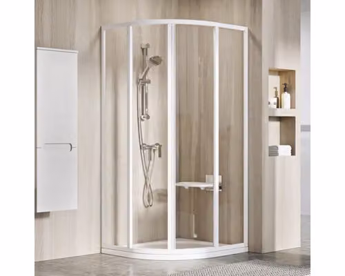 Cabina doccia RAVAK SKCP4-90 195 doppia porta bianco+trasparente 3117O102Z1