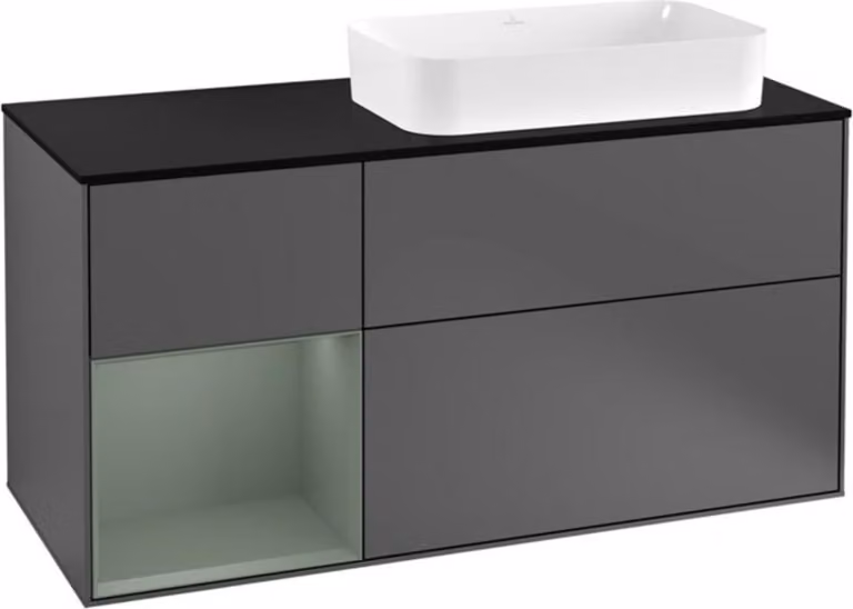 Mobiletto V&B Finion 120cm, Pl b m, Rg l Ol m Lac, Antrac. m