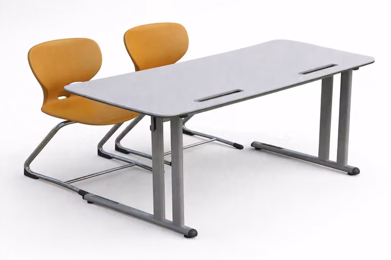 Panchina scolastica moderna con sedie ergonomiche per un apprendimento efficace