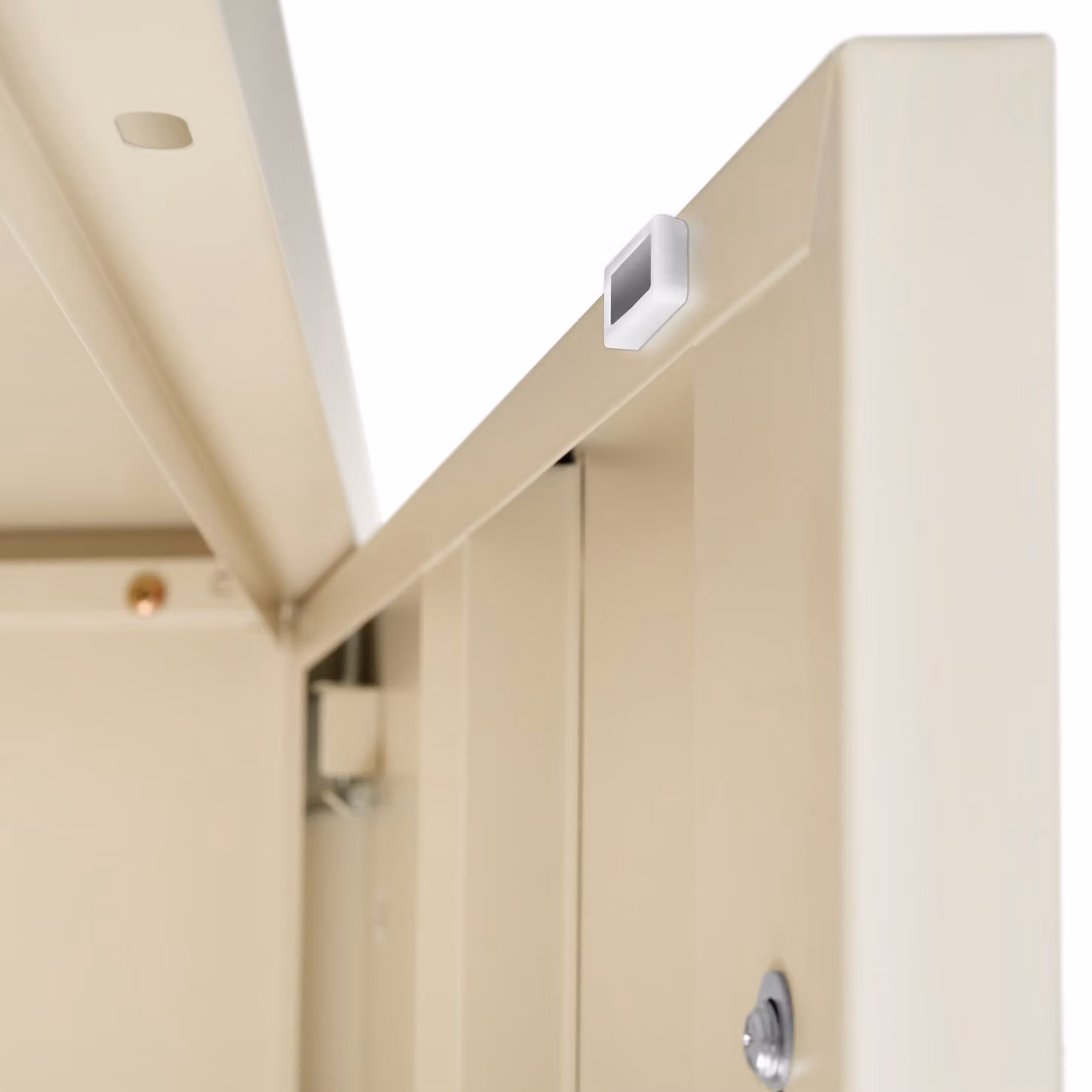 Comodino moderno tectake color beige con finitura opaca L: 42,5 cm, P: 35,0 cm, H: 60,5 cm – 1