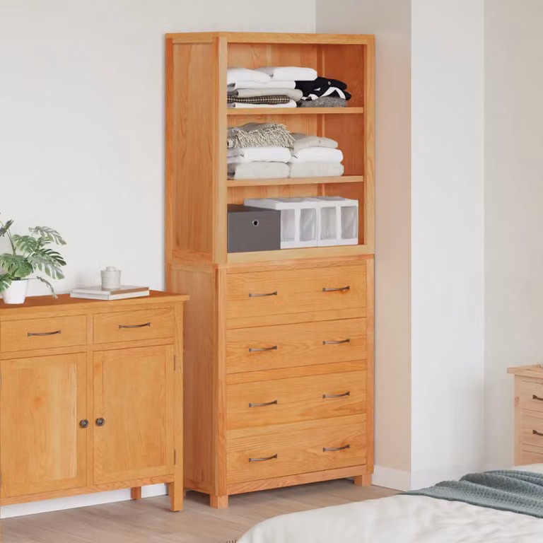 Set di mobili per magazzino vidaXL in legno rovere marrone, 2 pezzi, L/P/H: 80 x 35 x 185 cm