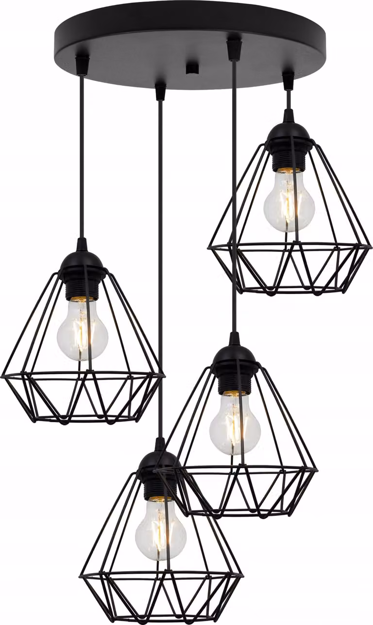 Lampadario A Sospensione In Filo Metallico Loft Selezione Led