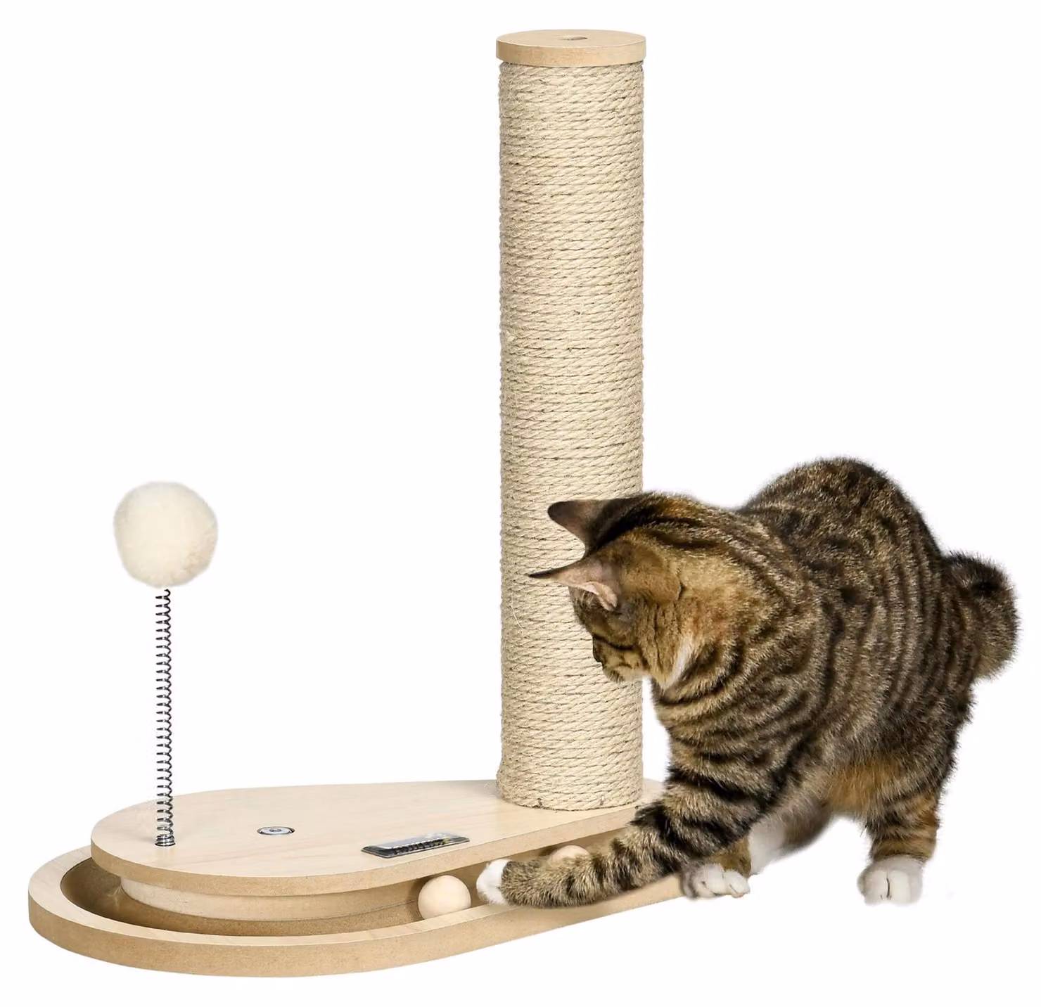 Tronco tiragraffi per gatti - Tiragraffi / Colonna tiragraffi - Altezza 40 cm - Monostrato - Legno - Per gatti