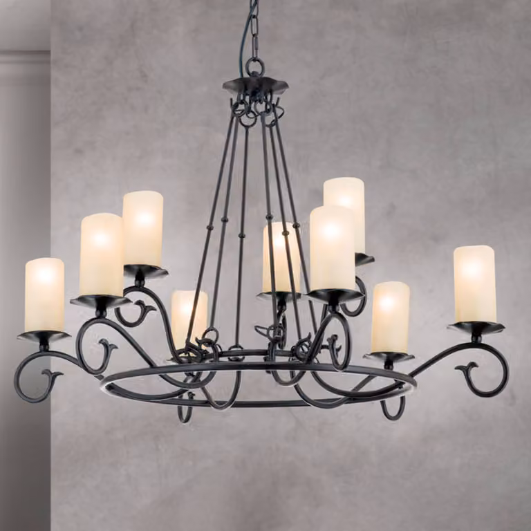 ORION Lampada a sospensione Bente, dimmerabile, Nero, Soggiorno / Sala da pranzo, Metallo, Campagna / Rustiche, Lampada a sospensione