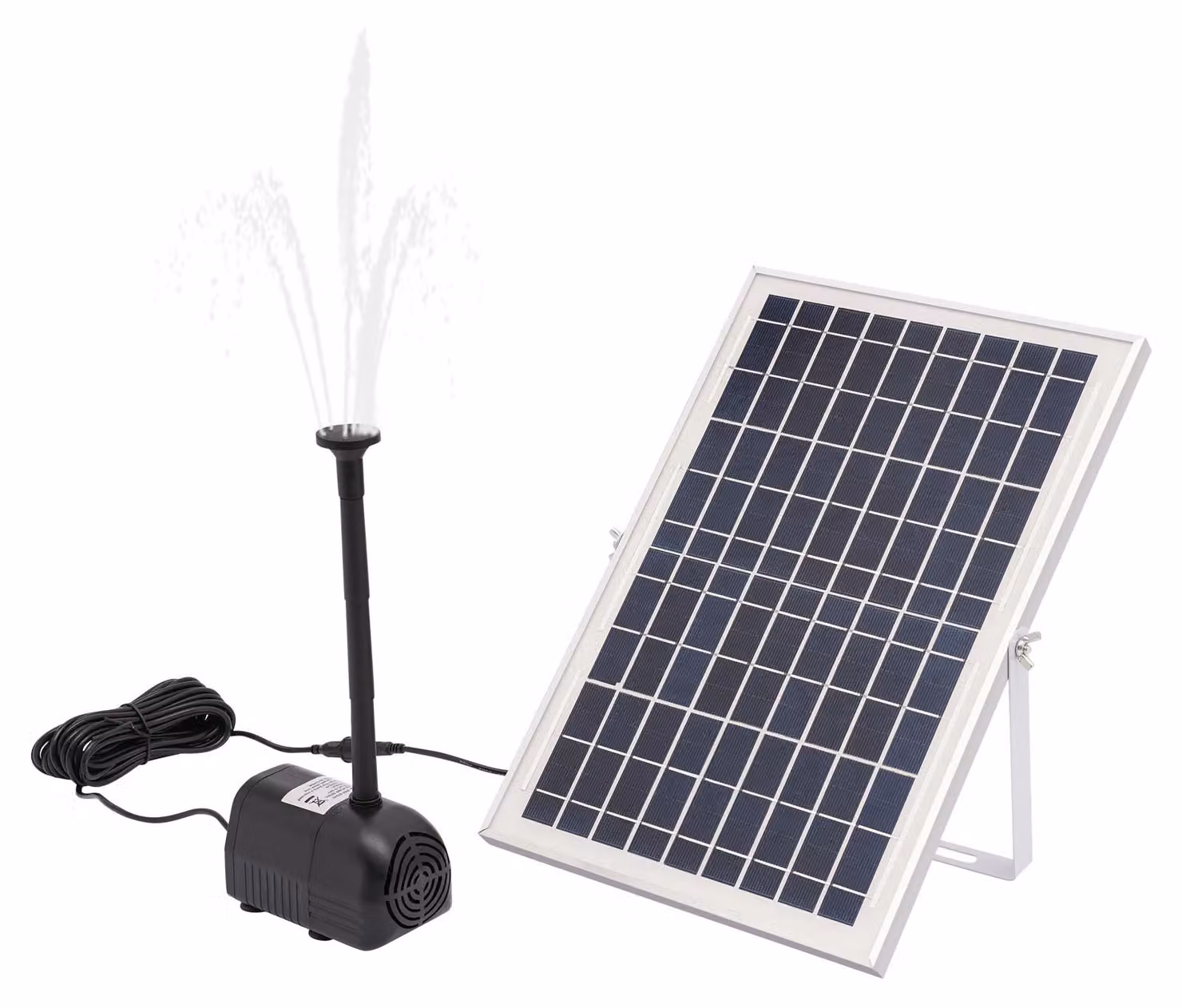 Pompa solare per pozzi, portata massima 1000L/h, colonna d'acqua 200cm, 17V