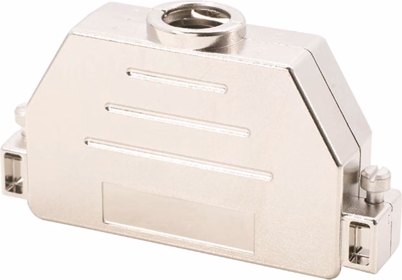 Custodia in plastica HARTING D-Sub, metallizzata, compatibile con connettore D-Sub a 37 pin, connettore diritto, range di serraggio da 3,5 mm a 11,0 mm