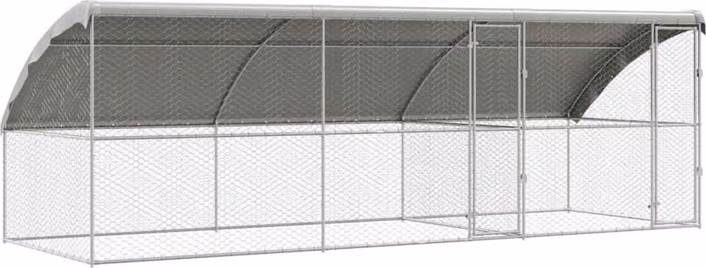 Cuccia per cani 3 pcs Argento 6 x 2 x 2 m Acciaio zincato