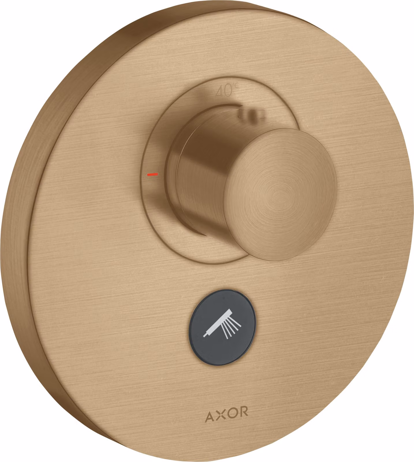 hansgrohe AXOR Starck ShowerSelect Thermostat rond à débit élevé encastré pour 1 consommateur et 1 prise supplémentaire, 36726140, 36726140