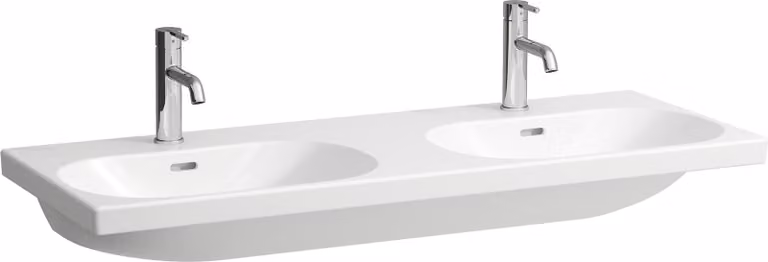 LAUFEN LUA lavabo double, sans trou pour robinet, avec trop-plein, 1200x460mm, H8140810001091, H8140810001091