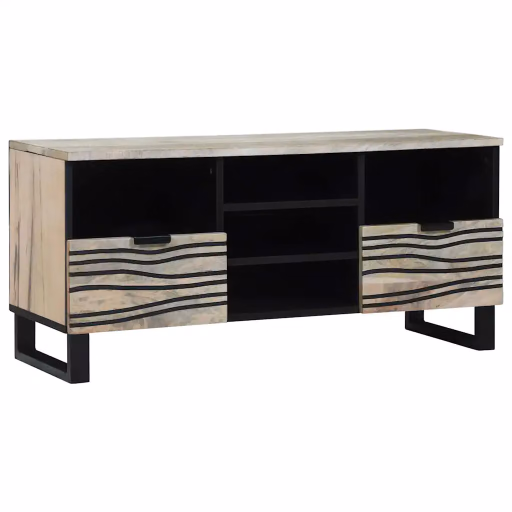 Unità TV moderna vidaXL in legno ingegnerizzato bianco, L 100 x P 33 x H 46 cm