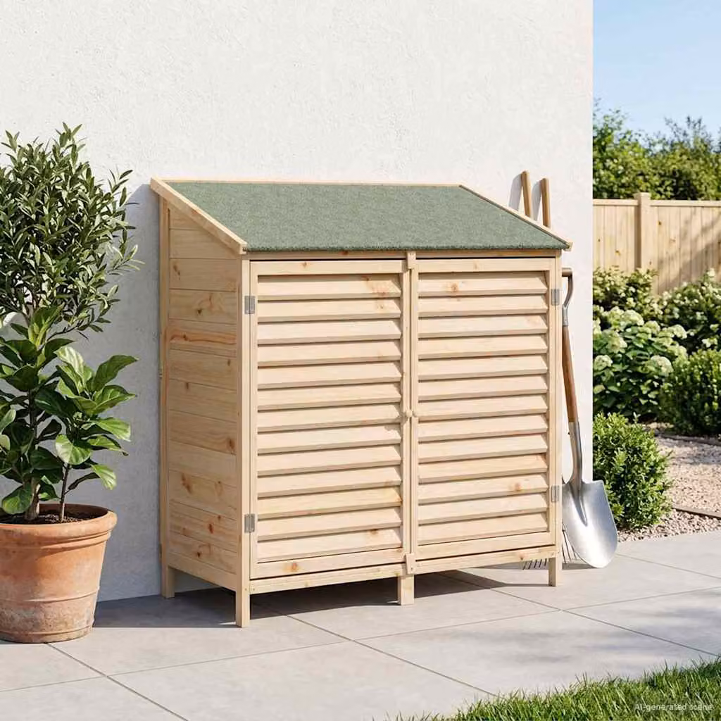 vidaXL Mobiletto Basso in Legno Rustico Marrone e Beige L: 106 cm, P: 56 cm, H: 113,5 cm
