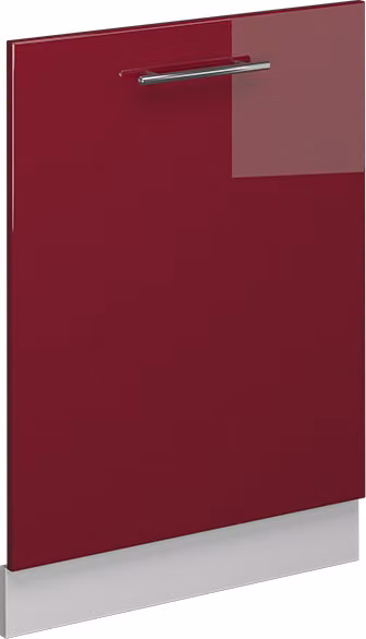 Pannello frontale della lavastoviglie Vicco Fame-Line Bordeaux lucido 60 cm senza piano di lavoro, Model 54311