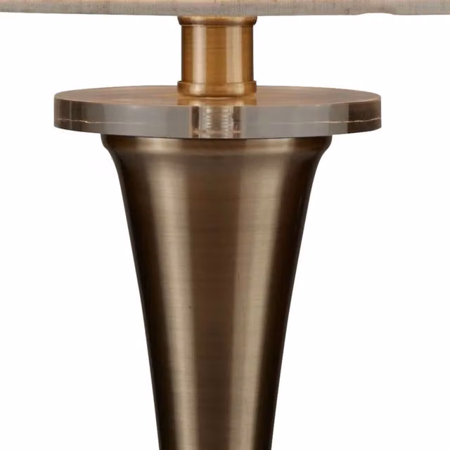 Lampada da scrivania contemporanea Oscar SEARCHLIGHT in acciaio e ottone color oro con policarbonato e attacco E27