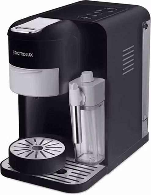 Trade Shop - Macchina Da Caffè Con Montalatte 3 In 1 1350w Multifunzione Adattatori Per Capsule Cialde -