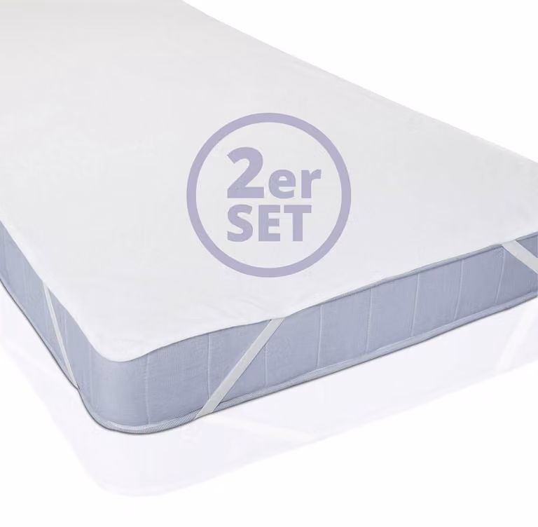 2 protezioni per materasso, dimensioni 70x140 cm, impermeabili, in cotone, Öko-Tex