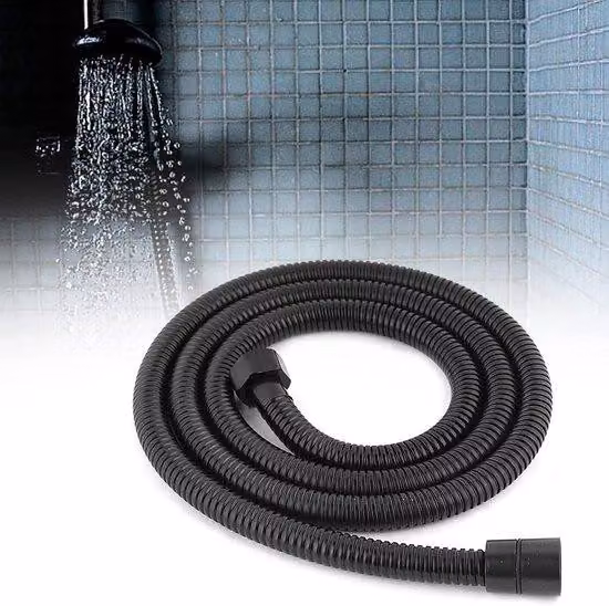 Rubinetto universale per doccia in acciaio inossidabile nero con corpo in ottone e dado - Resistente e versatile - Accessori per il bagno