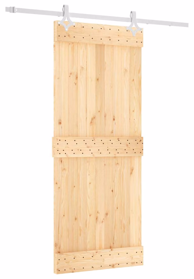 Porta scorrevole Naturale e Bianco 85 x 210 cm