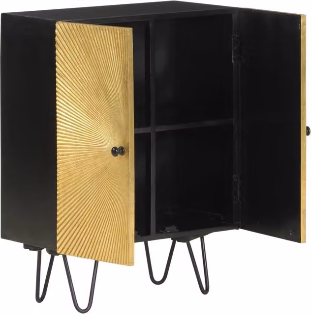 Credenza | Madia | Buffet da pranzo | Armadio da pranzo 55x30x75 cm in Legno Massello di Mango
