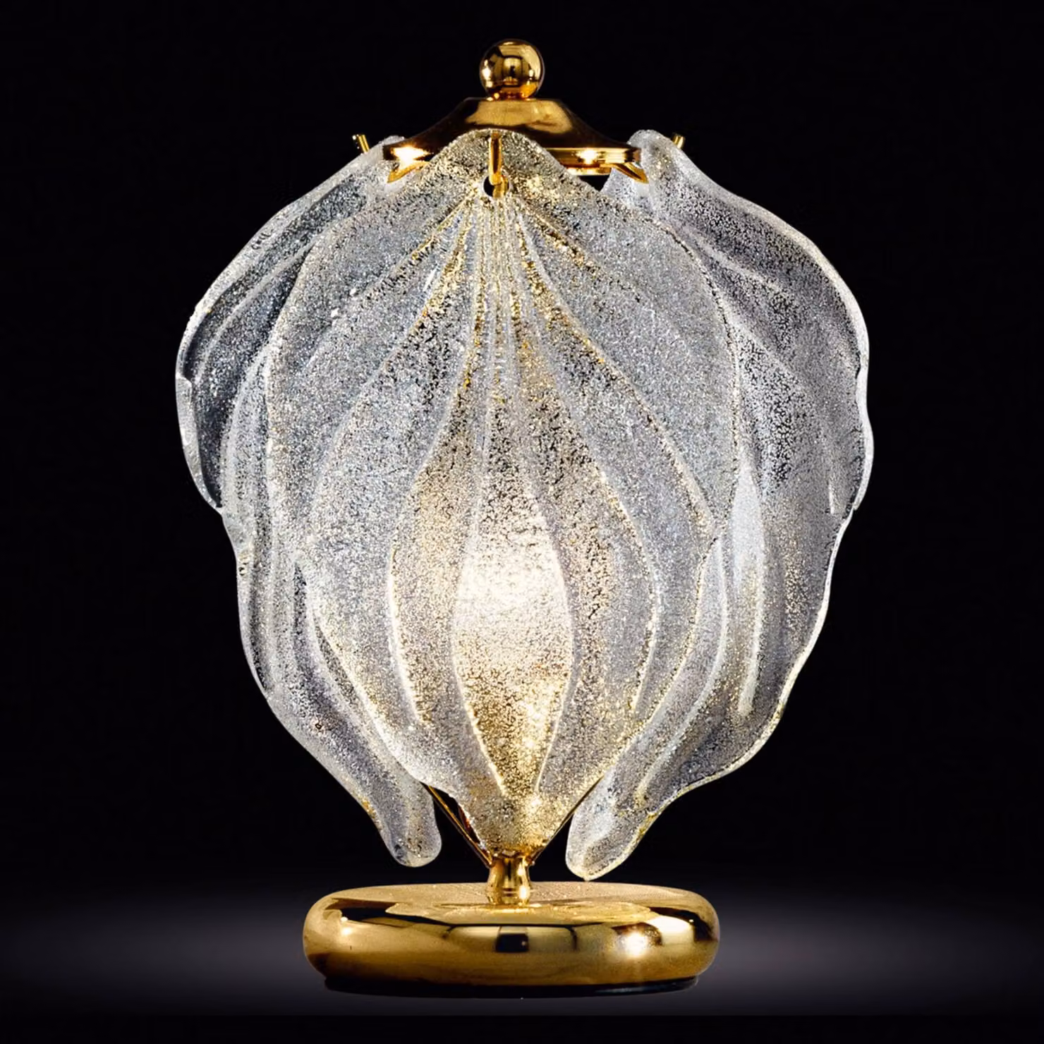 Novaresi Lampada da tavolo FOGLIE, Ottone / Oro, Soggiorno / Sala da pranzo, Metallo, Lampada da tavolo