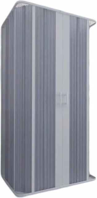 Box Doccia a 3 Lati in PVC Modello Flex FORTE Bianco L/P/H: 100 x 100 x 185 cm con Apertura Centrale a Soffietto