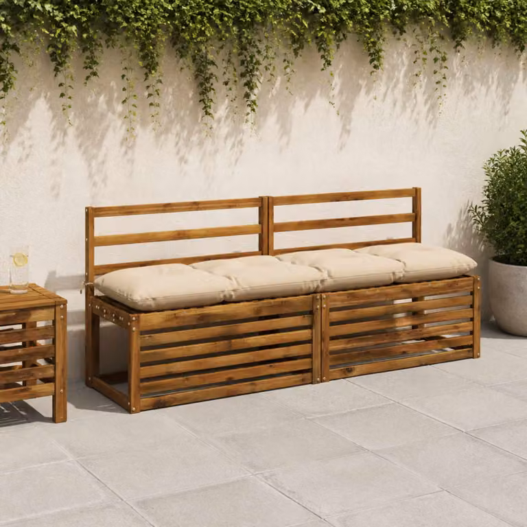 vidaXL Cuscini per Panchina VIANEN 2 pz 100% Poliestere Crema