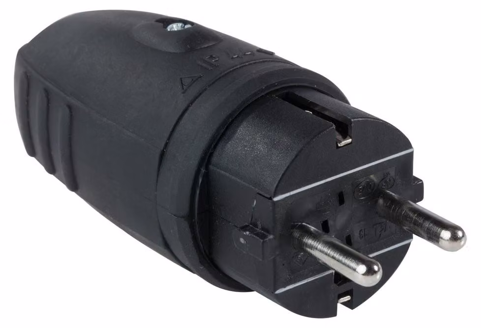 as-Schwabe 60410 as-Schwabe Gummi Schuko-Stecker