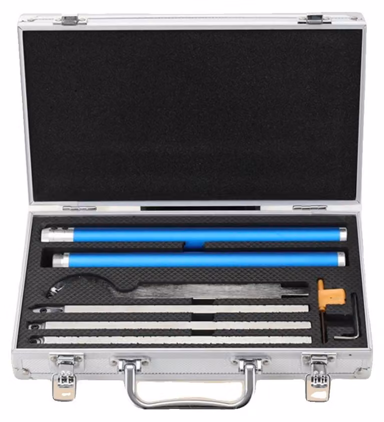 Set di utensili per tornio da legno, punte in carburo di tungsteno, 4 tipi di inserti intercambiabili, lunghezza regolabile, impugnatura in lega di alluminio ergonomica, 1,85 kg