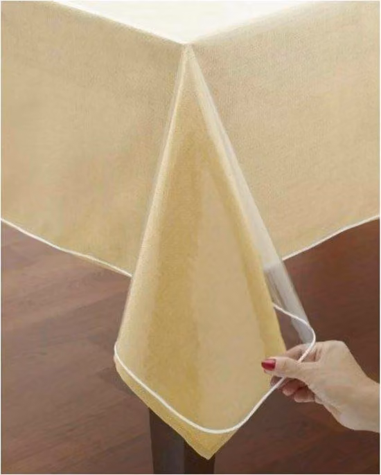 Tovaglia in PVC, trasparente, 140 x 200 cm