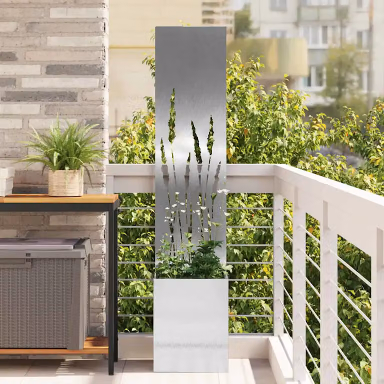 vidaXL Paravent per privacy in giardino Argento, L/P/H: 32 x 32 x 150 cm