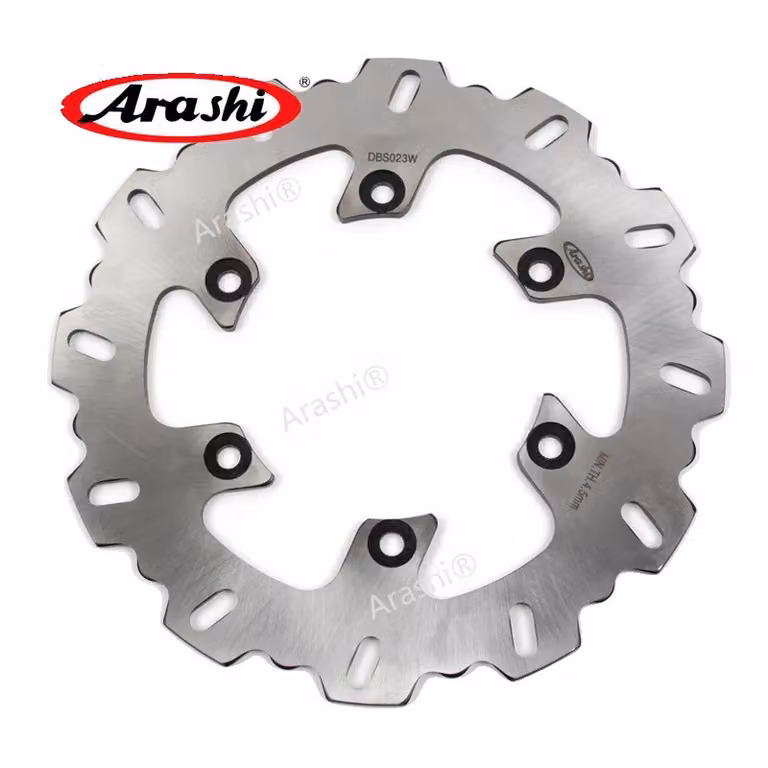 Rotore del disco freno posteriore, design realizzato con tecnologia CNC, diametro 24,5 cm, colore argento