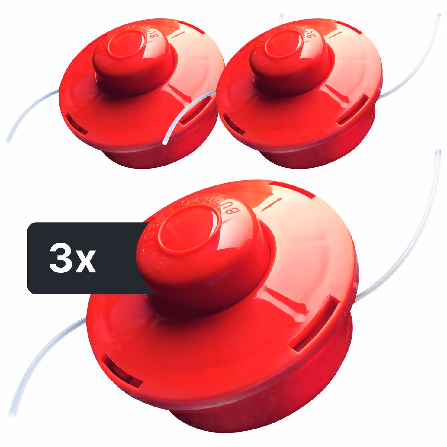 NEMAXX® FS2 Tap & Go Testina a filo semiautomatica doppio filo per decespugliatore M10x1,25 sinistra 2mm Ø380mm Rosso 3pz