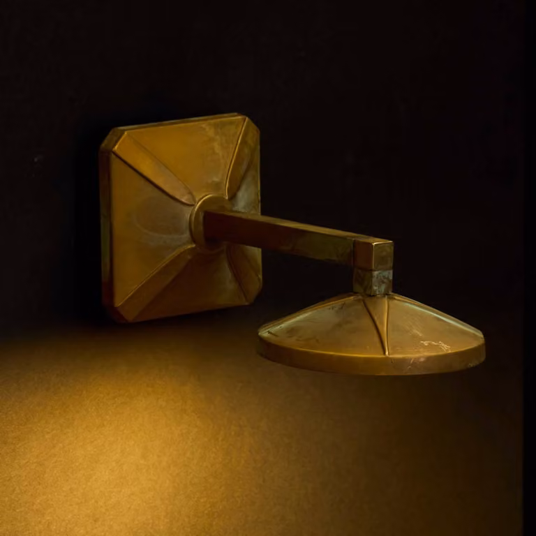 Moretti Luce Applique da esterni Aura Disk, Bronzo / Ottone antico, Ottone, Campagna / Rustiche, Applique da esterni