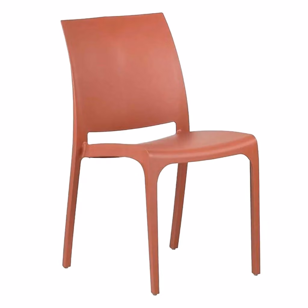 Sedia da esterno Dusanbe DMORA Rosa impilabile per giardino e terrazza L: 54 cm, P: 46 cm, H: 80 cm – 2