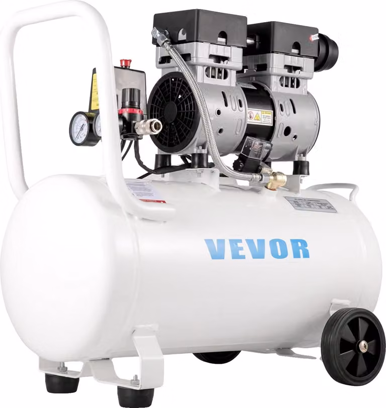Compressore d'aria, design senza olio, portatile e silenzioso, 50 L