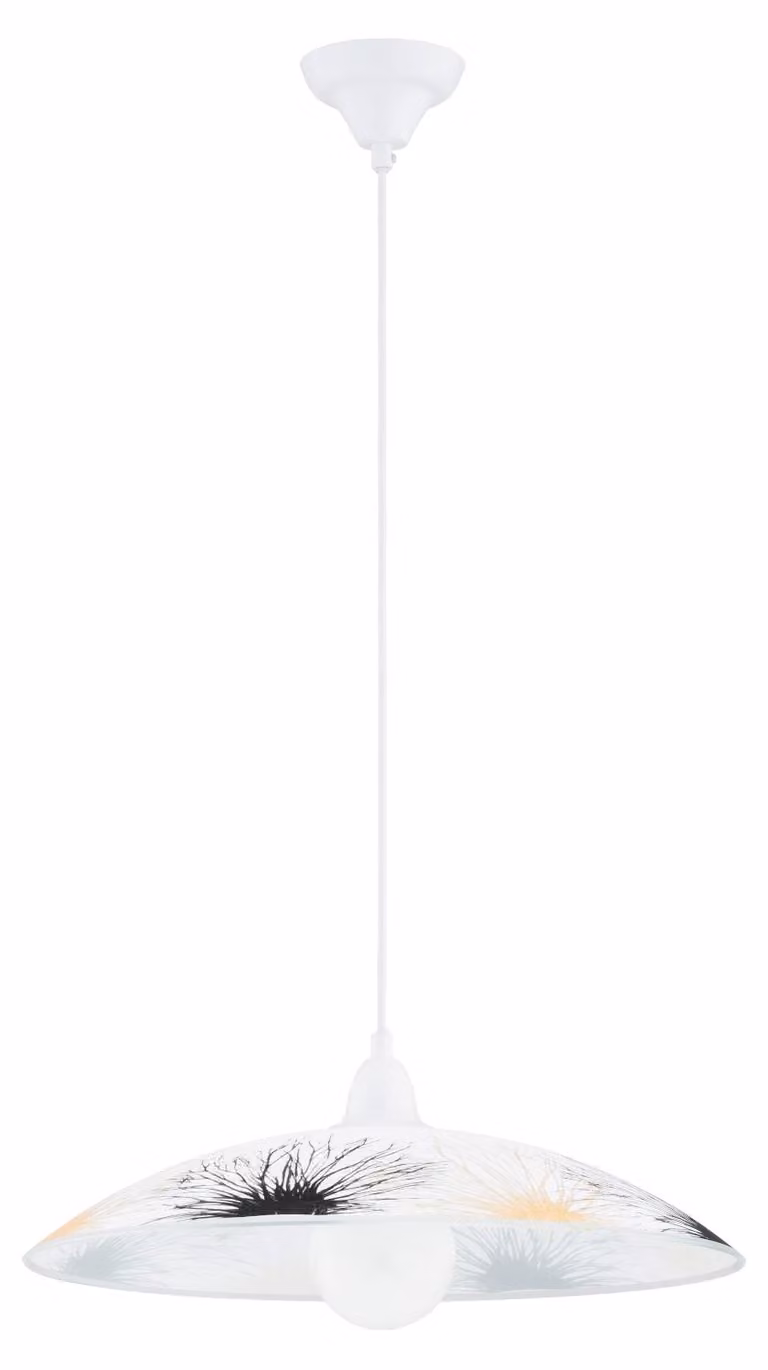 Lampada a sospensione FLORES bianco-nero-beige 1xE27x15W in metallo, dimensioni: 90x47x47 cm, IP20, Alfa