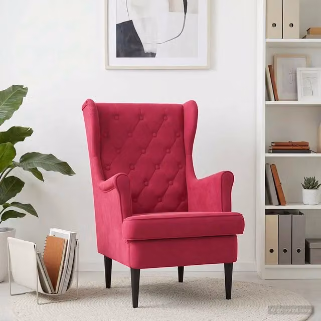 Divano Sedia-Poltrona Rosso Vino Velluto 867905