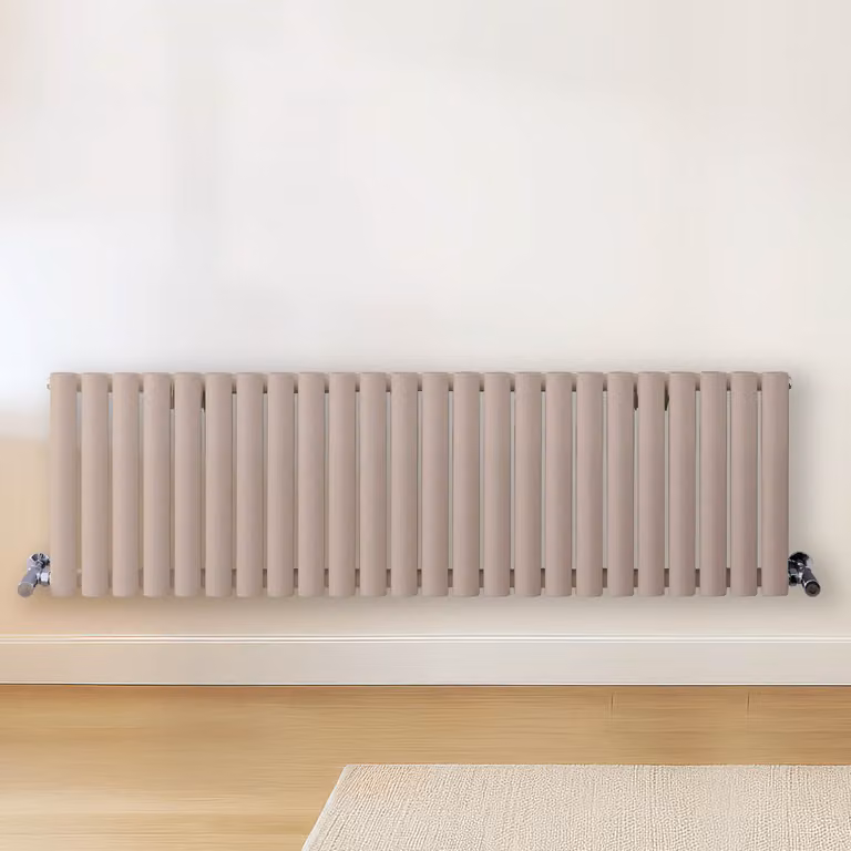 Radiatore di Design Orizzontale Rosa (Rose Petal Rosa) - 400mm x 1416mm - Pannello Doppio  - Revive