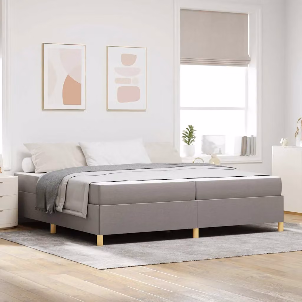 Struttura letto imbottita vidaXL Talpa in tessuto beige o grigio L/P/H: 200 x 200 x 280 cm – 1