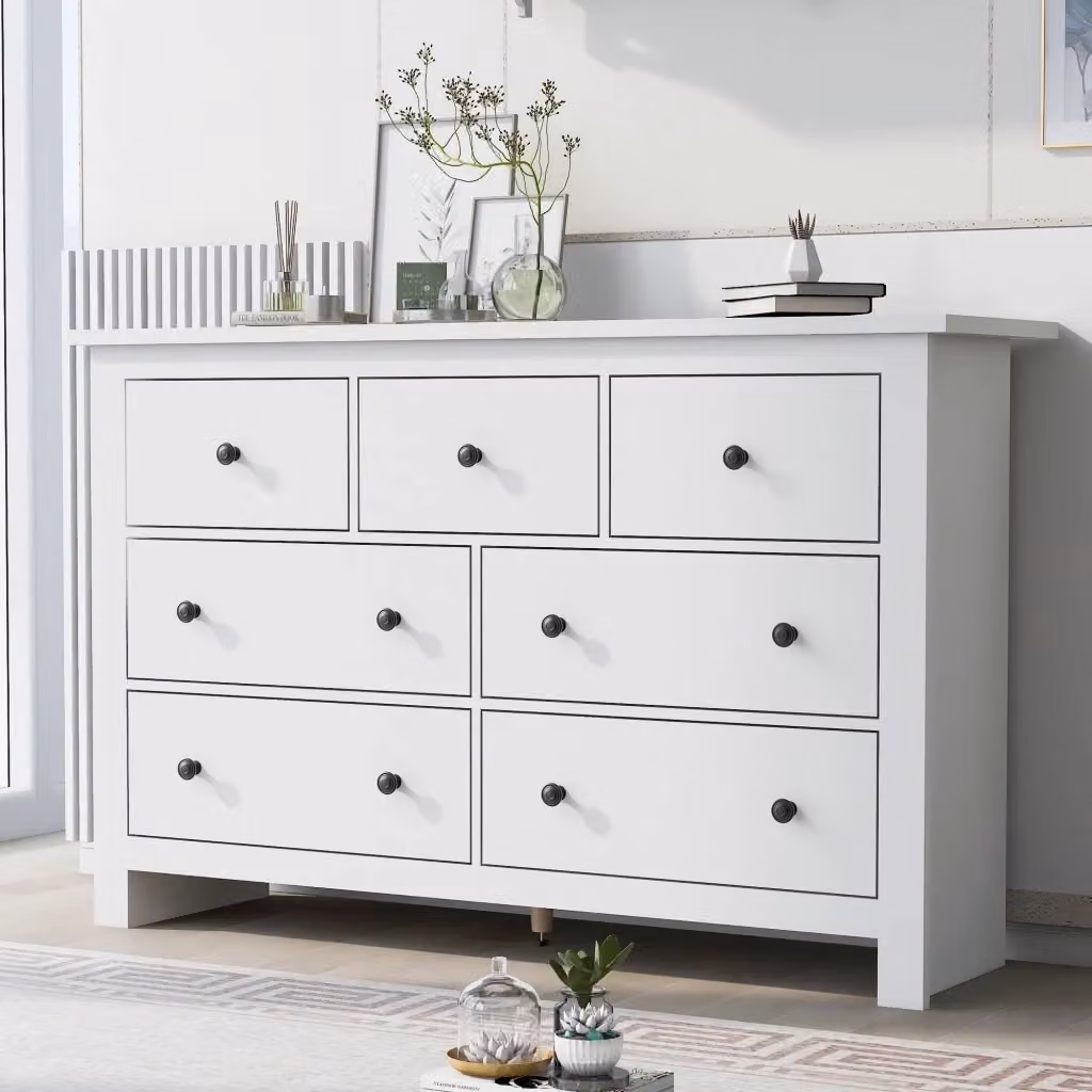 Credenza REDOM Bianca in MDF con finitura opaca L/P/H: 152 x 40 x 89 cm – 2