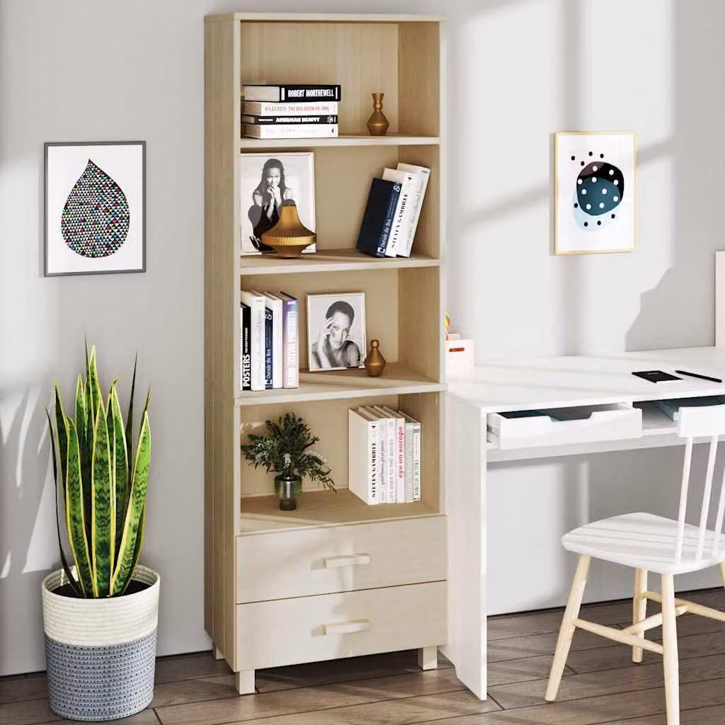 Credenza HAMAR vidaXL in legno di pino color marrone L: 60 cm, P: 35 cm, H: 180 cm – 1