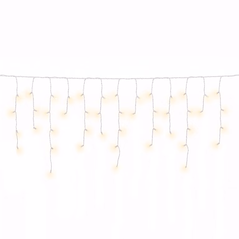 DICTROLUX Tenda Luminosa Ice Light Premium con 75 LED Bianco Caldo Prolungabile H 0,60 m x L 3 m