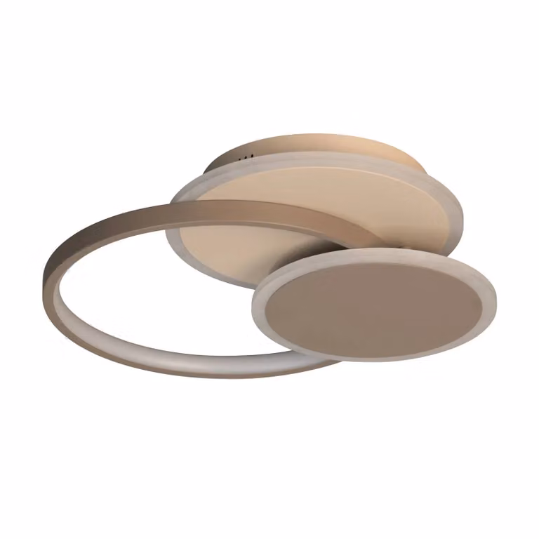 FISCHER & HONSEL Plafoniera a LED Tomo, dimmerabile, Crema / Ambra, Soggiorno / Sala da pranzo, Metallo, Moderno, Plafoniera LED