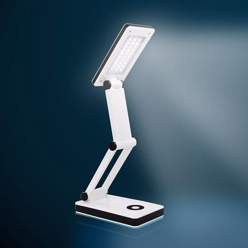 SMD Lampada da tavolo pieghevole con intensità luminosa regolabile su 2 livelli Bianco Lampada da tavolo Lampada da tavolo